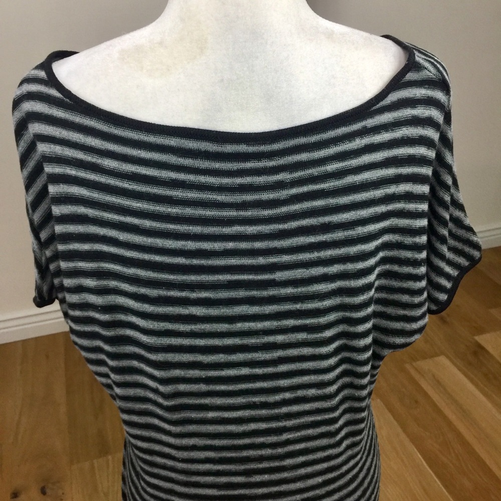 Striped Black and Gray Dress - Picture 6 of 8